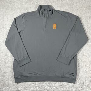Travis Mathew 1/4 Zip Pullover Men 2XL Gray Golf Pockets Performance Jacket